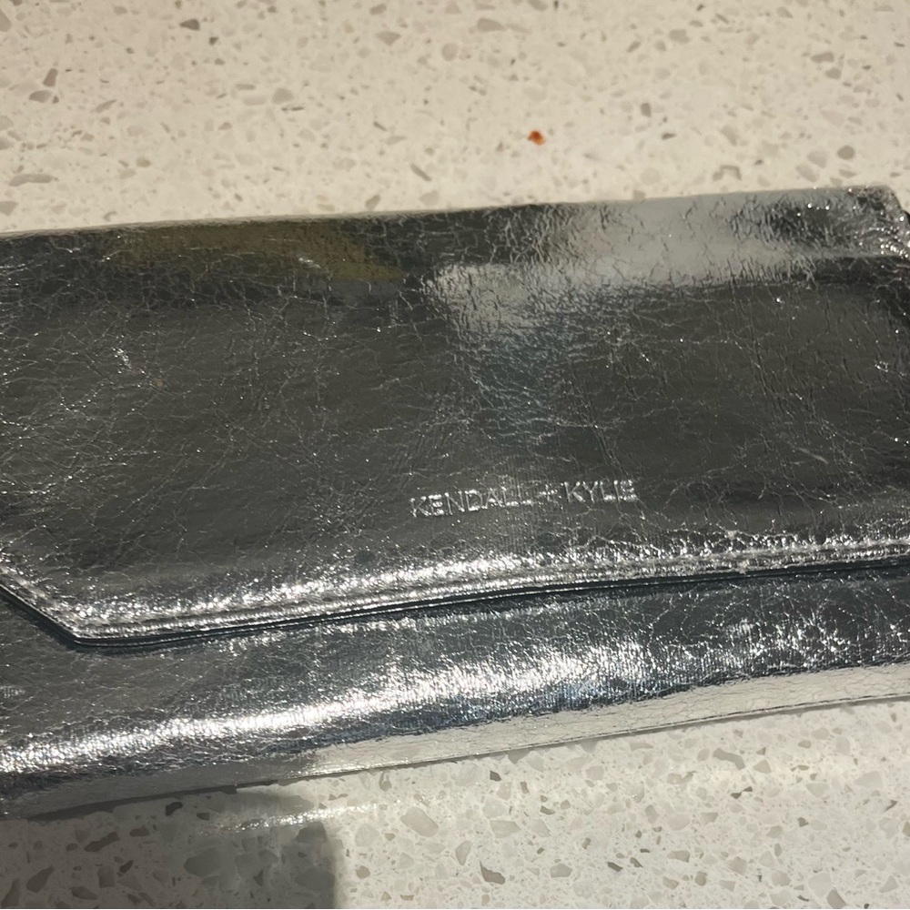 Kendall & Kylie Silver clutch bag